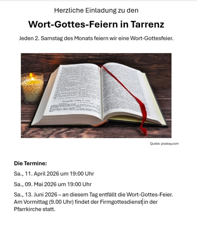 Wort-Gottes-Feiern in Tarrenz
