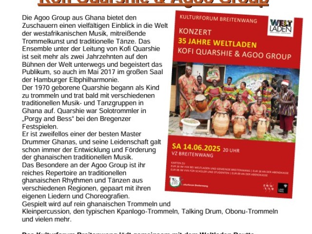 Herzliche Einladung: Konzert mit dem Weltladen