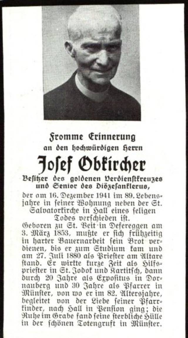 Josef Obkircher (1904-1934)