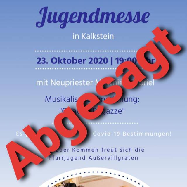 ABSAGE Jugendmesse