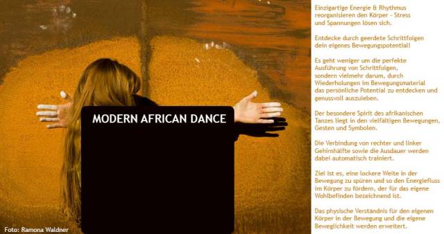 Abgesagt - Modern African dance - Workshop