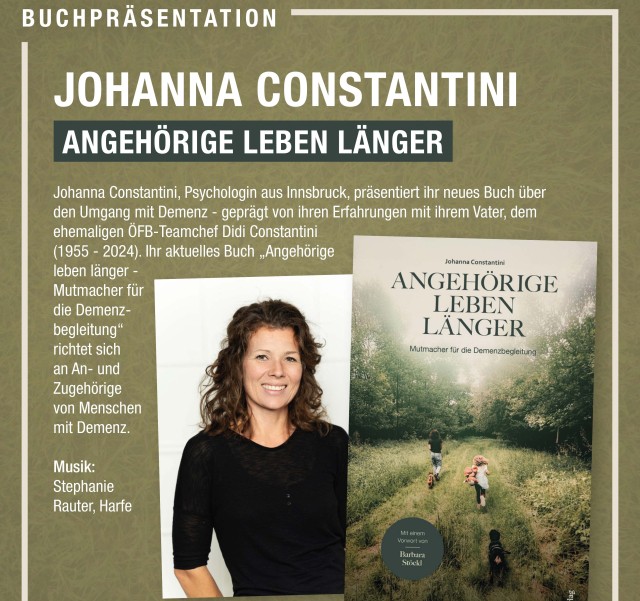 Angehörige leben länger - Lesung mit Johanna Constantini