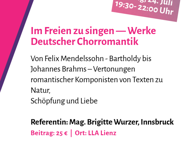 Im Freien zu singen - Werke Deutscher Chorromantik