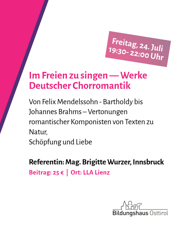 Im Freien zu singen - Werke Deutscher Chorromantik