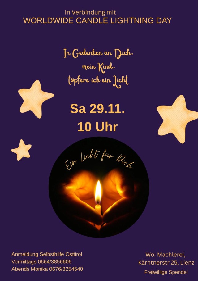 Töpfern eines Lichtes für trauernde Eltern