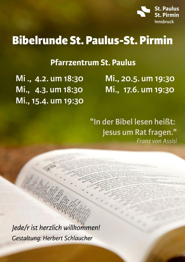 Bibelrunde in St. Paulus am 15. April