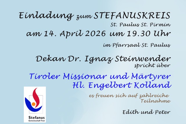 Stefanuskreis am 14. April