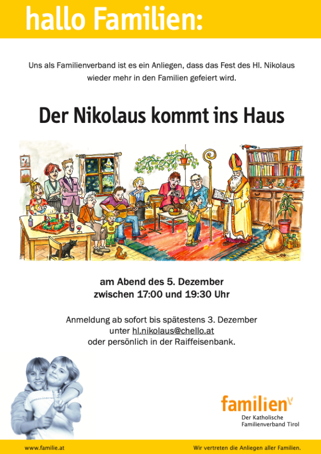 Der Nikolaus kommt ins Haus