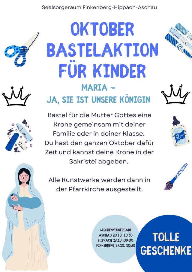 Oktober-Bastelaktion für Kinder im Seelsorgeraum